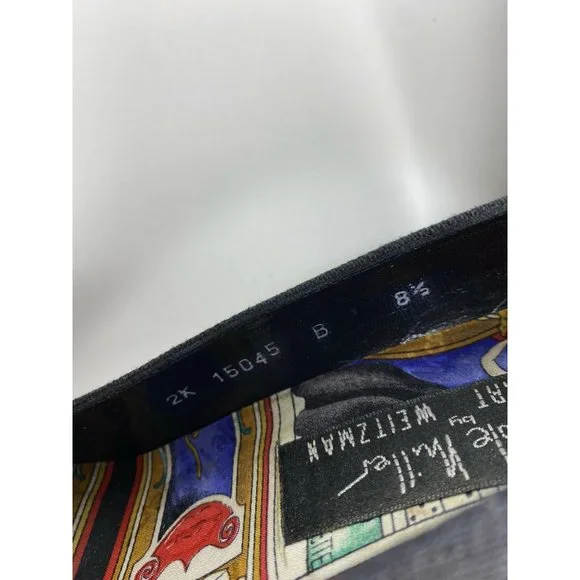 Nicole Miller x Stuart Weitzman Heels Size 8.5 VINTAGE Women's Fabric Art Pumps - Picture 3 of 6